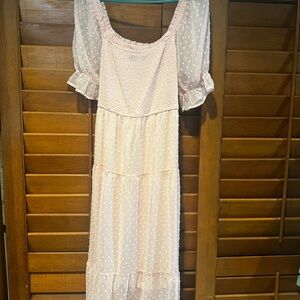 Elegant soft Pink Maxi Dress